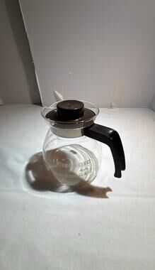 Vintage Melitta Glass Coffee Carafe with Black Handle